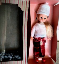 8'' SWEET GINNY DOLL 301933, PLAID PANTS, SWEATER OR BLONDE, PLAID CAPE, BOX 1978